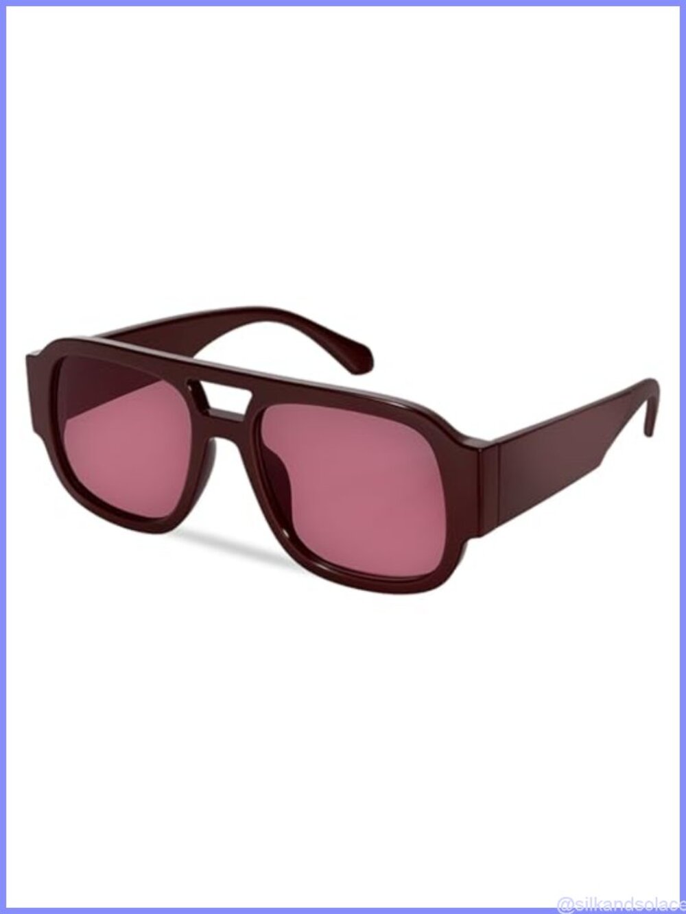 Oversized Square Aviator Sunglasses Retro 70s Chunky Full Shield UV Protection